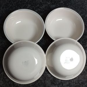 Corelle by Corningware 16oz Soup/Salad/Cereal Bowl Sandstone lt blue stripe